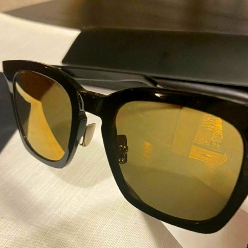 Yves Saint Laurent Sunglasses Slim Gold Black Sunglasses Sl138/f 006 49 Arm:150m